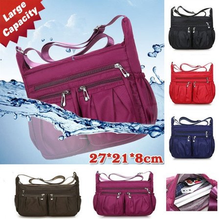 Ny dammode vattentät nylon axelväska Crossbody Bag