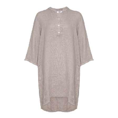 Tiffany 17690p, Shirt Dress With Pocket, Linen - Nougat Klänningar Dam Brun L-XL