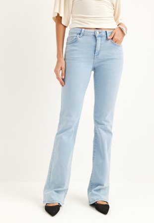 ONLY - Onlblush Mid Flared Dnm - Light Blue Bleached De