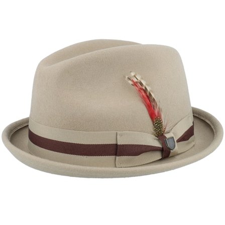 Brixton - Beige fedora Hoed - Gain Sand/Sand/Brown Fedora @ Hatstore