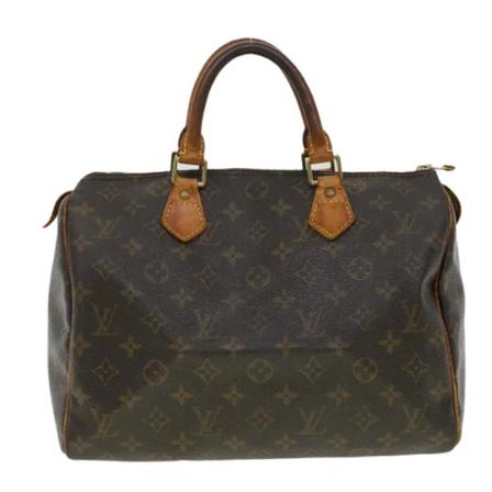 Louis Vuitton Vintage, Pre-owned Speedy 30 Monogram Handbag Bruin, Dames, Maat:ONE Size,leather