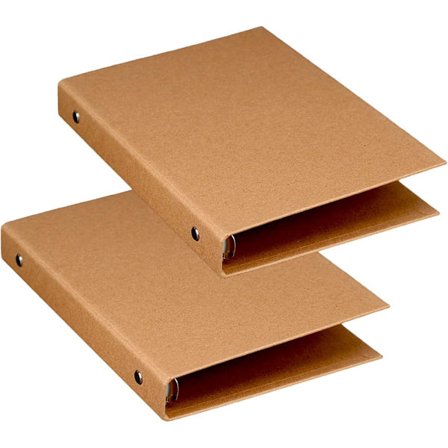 A5 6-rings mappe, A5 ringbindere, A5 ringbind 6 huller, Kraft a5 mapper til tilføjelse af brochureomslag Scrapbooking-papirer Løse ark, 2 stk.