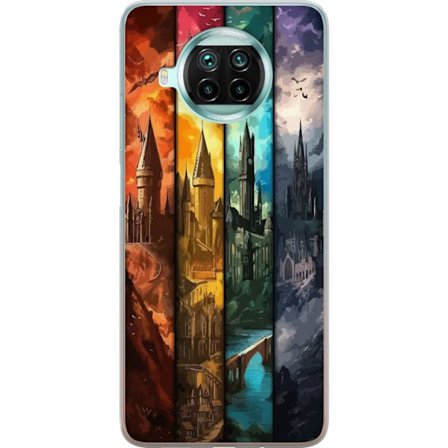 Kompatibel Mobilcover til Xiaomi Xiaomi Mi 10T Lite 5G Fire magiske slotte i forskellige elementfarver, episk fantasykunst med ild vand luft og mørke