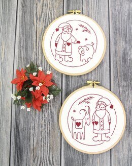 Stickpackung Bild Wichtel & Rentier