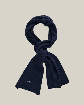 GANT SHIELD WOOL KNITTED SCARF Blau Accessoarer Jungen - Kidsbrandstore