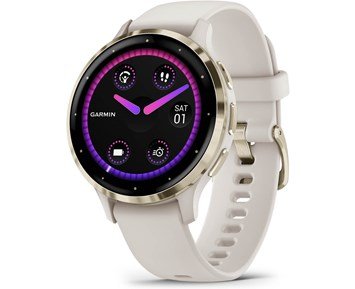 Garmin Venu 3S Ivory/Soft Gold AMOLED 41mm - GPS-smartklocka med smarta hälso- och fitnessfunktioner