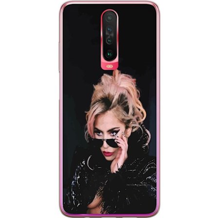 Kompatibelt Mobildeksel til Xiaomi Redmi K30 Lady Gaga portrett med solbriller og dramatisk sminke i mørk glamorøs stil