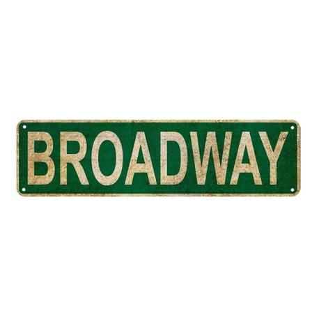 Broadway Street Sign Retro Bakgrunn Vegg Tinn Maleri Hjem