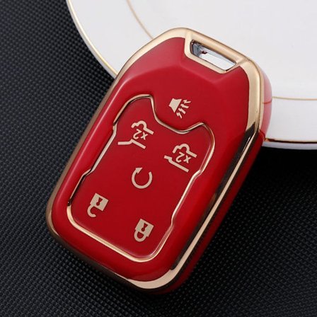 Fjernnøkkelveske Bilnøkkelskall RØD