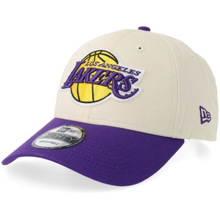 New Era - NBA Beige adjustable Keps - Los Angeles Lakers NBA Colourblock 9FORTY Light Terracotta/Purple Adjustable @ Hatstore