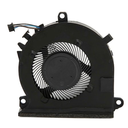CPU-vifte 4-pinners kontakt Aluminium ABS DC 5V 0.5A Erstatningsvifter for bærbar PC for HP Pavilion Gaming 15 Ec for 15 Ec0013dx [DB]