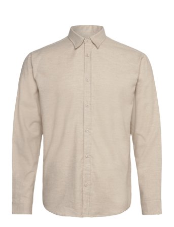 Russel Flannel Shirt Beige Clean Cut Copenhagen