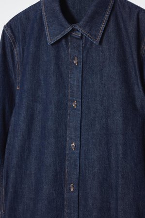 COS Women's Chemisier Midi In Denim in Blu