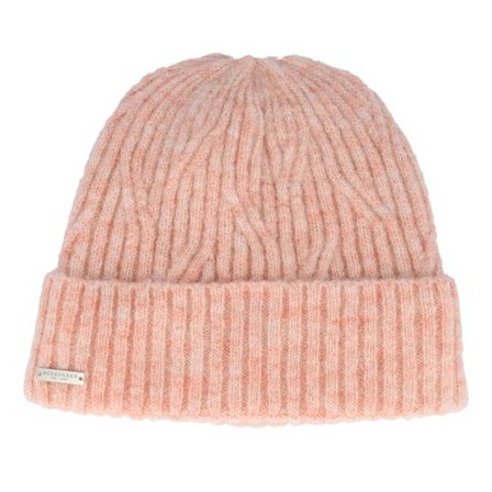 Seeberger - Rosa cuff Beanie - Recycelt Polyester Mix Pink Beanie @ Hatstore