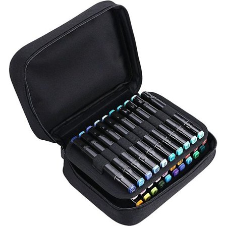 Kantopussijärjestäjälokerot Canvas Zipper Marker Storage Black