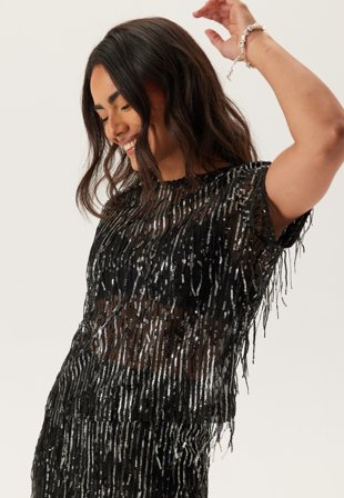 ONLY Onlspacy Ss Sequins Top Vaatteet