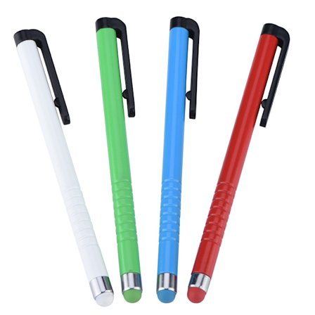 4 stk. klips-type kapasitiv stylus med høy følsomhet, glatt berøring og anti-ripe styluspenn