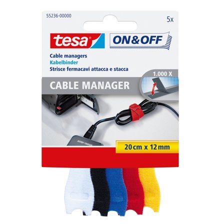 Tesa On & Off Cable Tie Black,