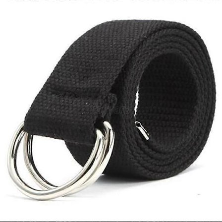 Canvasbælte med D-ring til mænd og kvinder, stofbælte, taljebånd db