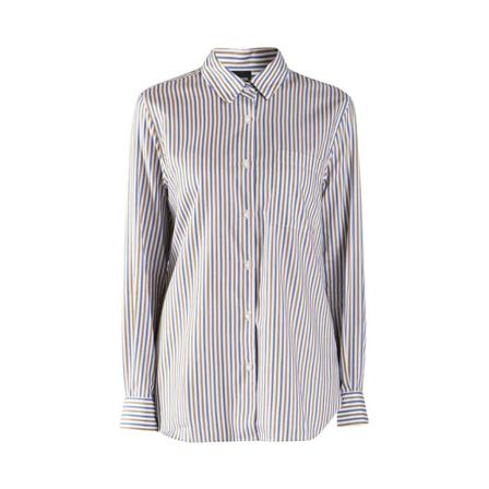 Aspesi Cotton striped shirt Blå, Dame Skjorter