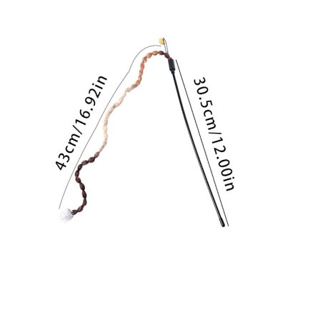 Halloween-farvet kattelegetøj med plysbold og klokke - interaktivt legetøj til katte