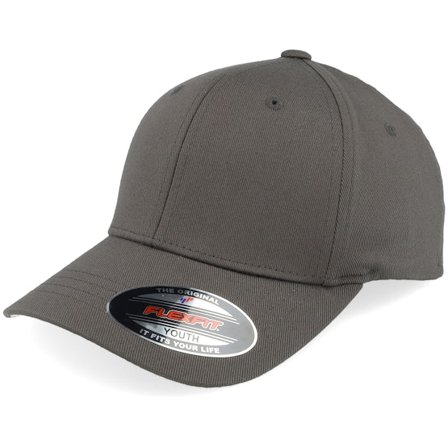 Kinder Flexfit - Grau flexfit Cap - Kinder Wooly Combed Dark Grey Flexfit @ Hatstore
