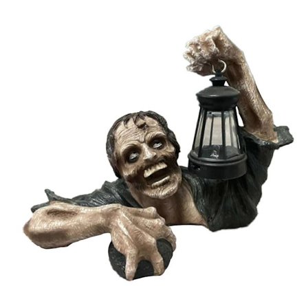 Halloween Skrekk Nisse Statue med LED-lys Halloween Utendørs Hage Gård Plen Dekorasjon, 100% Ny