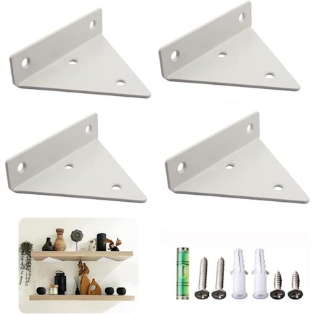 4 Hyllkonsoler, Metall Väggmonterad Hyllkonsol, Flytande