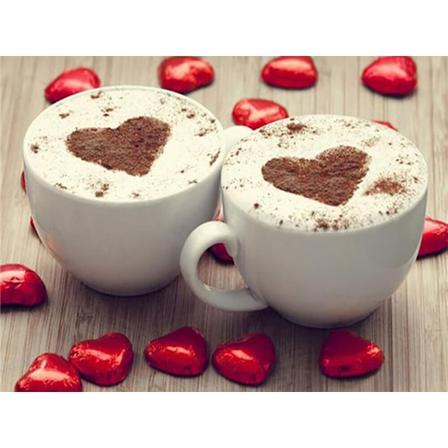 Diamantmaleri / DIY 5D Diamantmaleri - 30×40cm Cappuccino Diamantmaleri