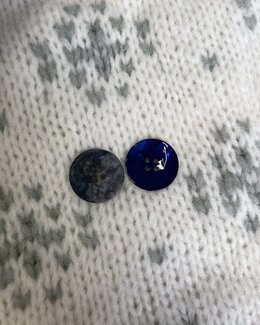 Knapp Perlemor Blåmelert - 25 mm - New Old Company