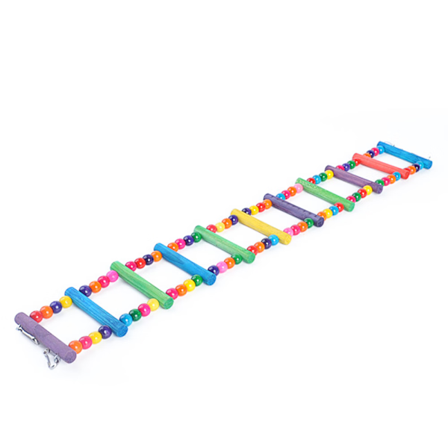 Fågel leksaker för papegoja, stege, gunga, dressyr regnbågsbro för