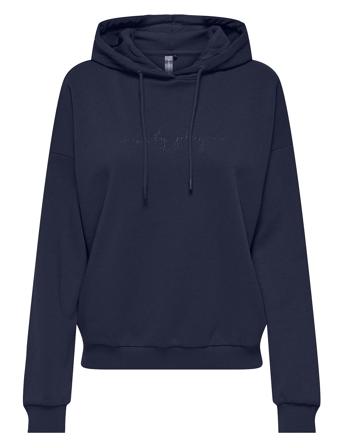 Only Play Onplux Life Hood Ls Ds Loose Brush Swt Marinblå