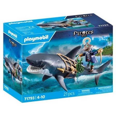 PLAYMOBIL 71793 Pirat och haj med ledad käke