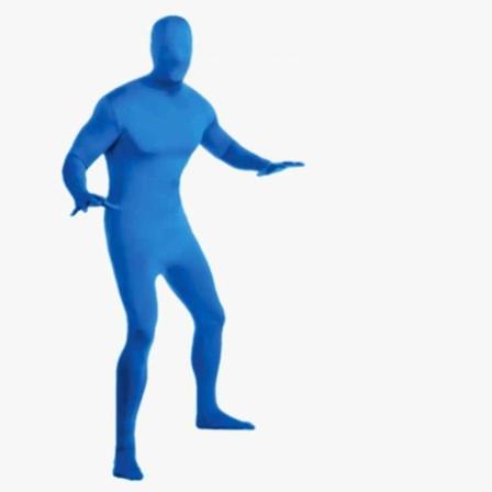 Helkroppsdräkt för kvinnor och män - Halloweenkostymer för vuxna och barn - Perfekt för Halloween-scenframträdanden Light blue L