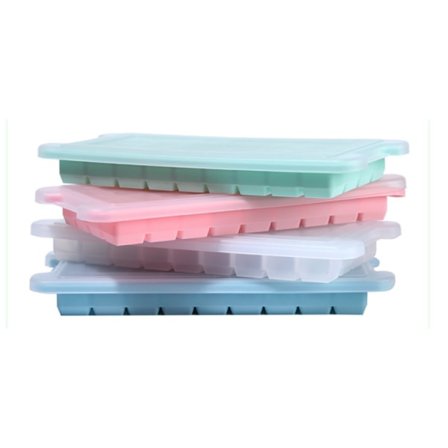 4 set med 36 silikonisbitar med rutnät med lock, livsmedelsklass