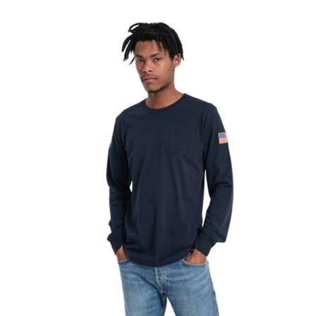 Alpha Industries, Koszulka męska Nasa LS 176532 07 Niebieski, Mężczyzna, Rozmiar: M