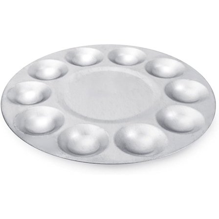 2 stk 10-hulls aluminium fargepalett, akvarell fargepalett