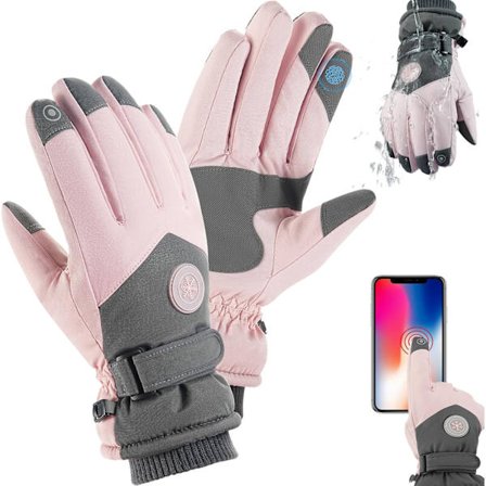 Dame Skihandsker, Vandtætte Skihandsker til Kvinder, Touchscreen Snowboard Skihandsker, Varme Vinter Snowboardhandsker til Cykling Løbetur Udendørs 