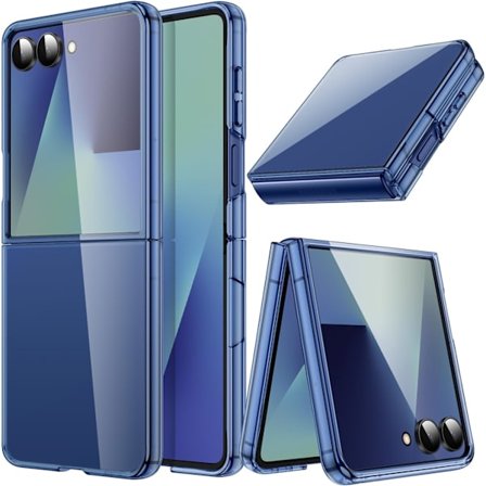 Skal för Samsung Galaxy Z Flip 7 2025, Kristallklart Hårt PC-skal, Anti-rep Stötsäkert Slimmad Skyddande Mobilskal