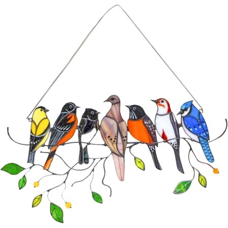 Metal Fugl Vægdekoration Havehegn Dekorationer Hængende til Udendørs Baghave Hjem Soveværelse Have Terrasse Veranda Udendørs Vægkunst