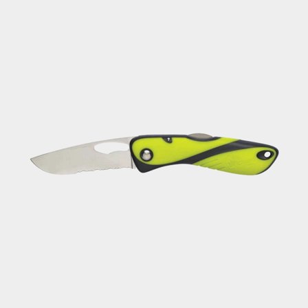 OFFSHORE KNIFE - single serrated blade - fluo / black