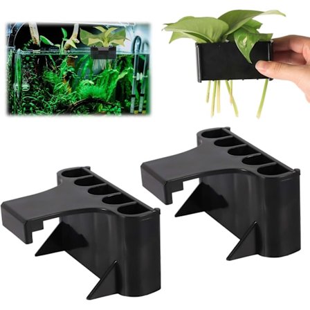 Akvarieplanteholder, 5 hull, plast plantekasse, holder for vannplanter, hengekurv, akvarieplantehengerholder, tilbehør kompatibelt med Aq
