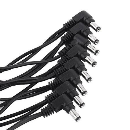 Daisy Chain-kabel 1 til 5 veier gitar effektpedal tilbehør 9v DC adapter plugg strømledning[D]