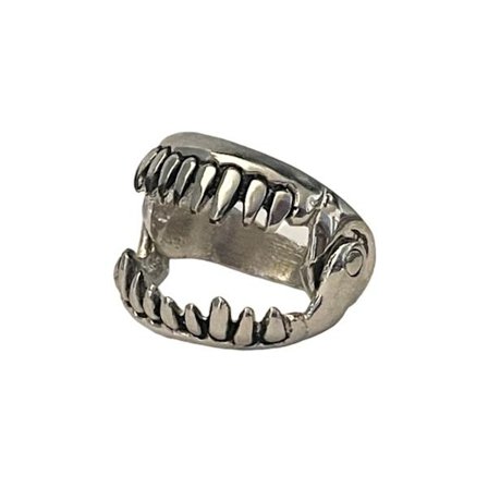 Cool Silver Ring - Mun med Tänder / Djävulens Tänder - Stl 20,5