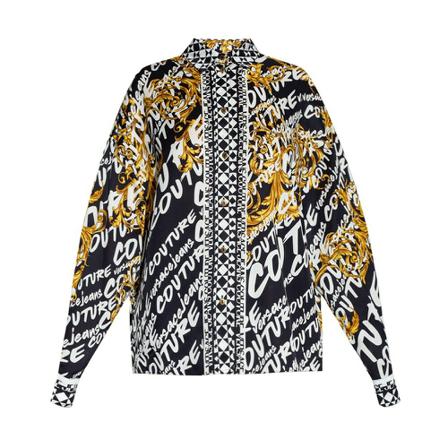 Versace Jeans Couture Patterned shirt Sort, Dame