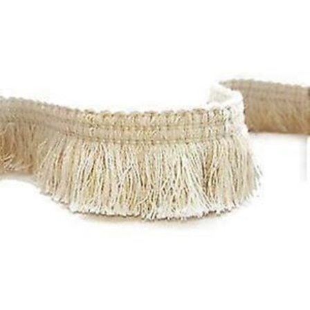 10 Meter Beige Bomull Tofs Tyg Frans Kantband för DIY Hantverk Klänningsdekor