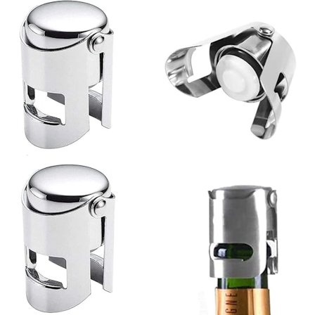 4 st Champagne Stopper, Rostfritt Stål Champagne Stopper, S