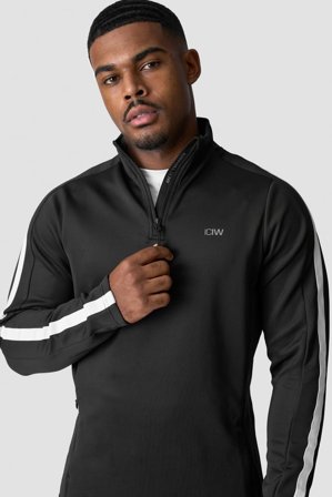 ICANIWILL - Track 1/4 Zip Jacket Black Men - Langærmet - Herrer - Træningstøj fra ICIW