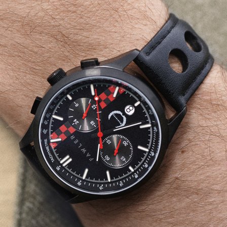 Monterey | Reloj de carreras negro de edición limitada para hombres - Relojes de pulsera