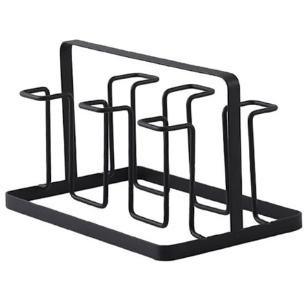 6 Glass Kopper Stativ Holder Tørkestativ Kjøkken Koppholder Henger Avløp Oppbevaringsstativ Tilbehør